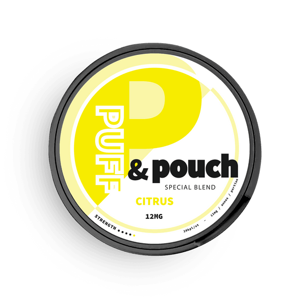 Puff and Pouch Citrus strong 12mg nicotine pouches