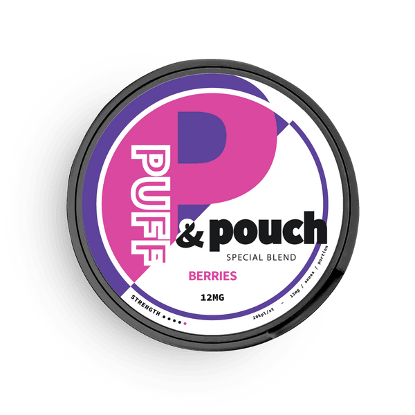 Puff and Pouch Berries strong 12mg nicotine pouches